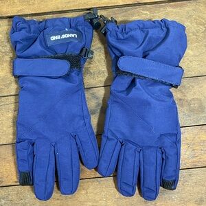 Lands' End Deep Blue Insulated Ski Gloves